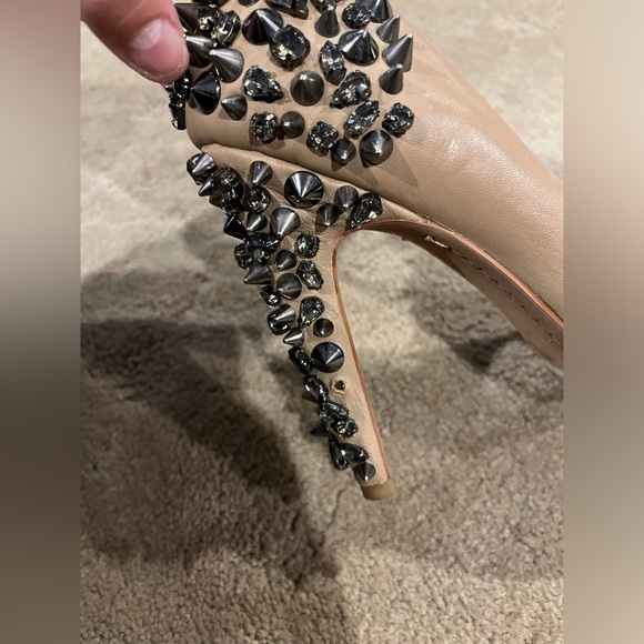 🚨3 for $15🚨 SAM EDELMAN spiky nude peep toe heels - Picture 7 of 7
